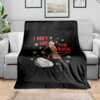 I Do Not Like This Rock Throw Blanket Christmas Marcus The Worm Meme Gift - Wonder Print Shop