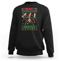 Funny Merry Marcus Sweatshirt Ugly Christmas Marcus The Worm Meme Gift - Wonder Print Shop