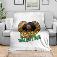 Black History Is My Valentine Throw Blanket Gift For Black Women - Wonder Print Shop
