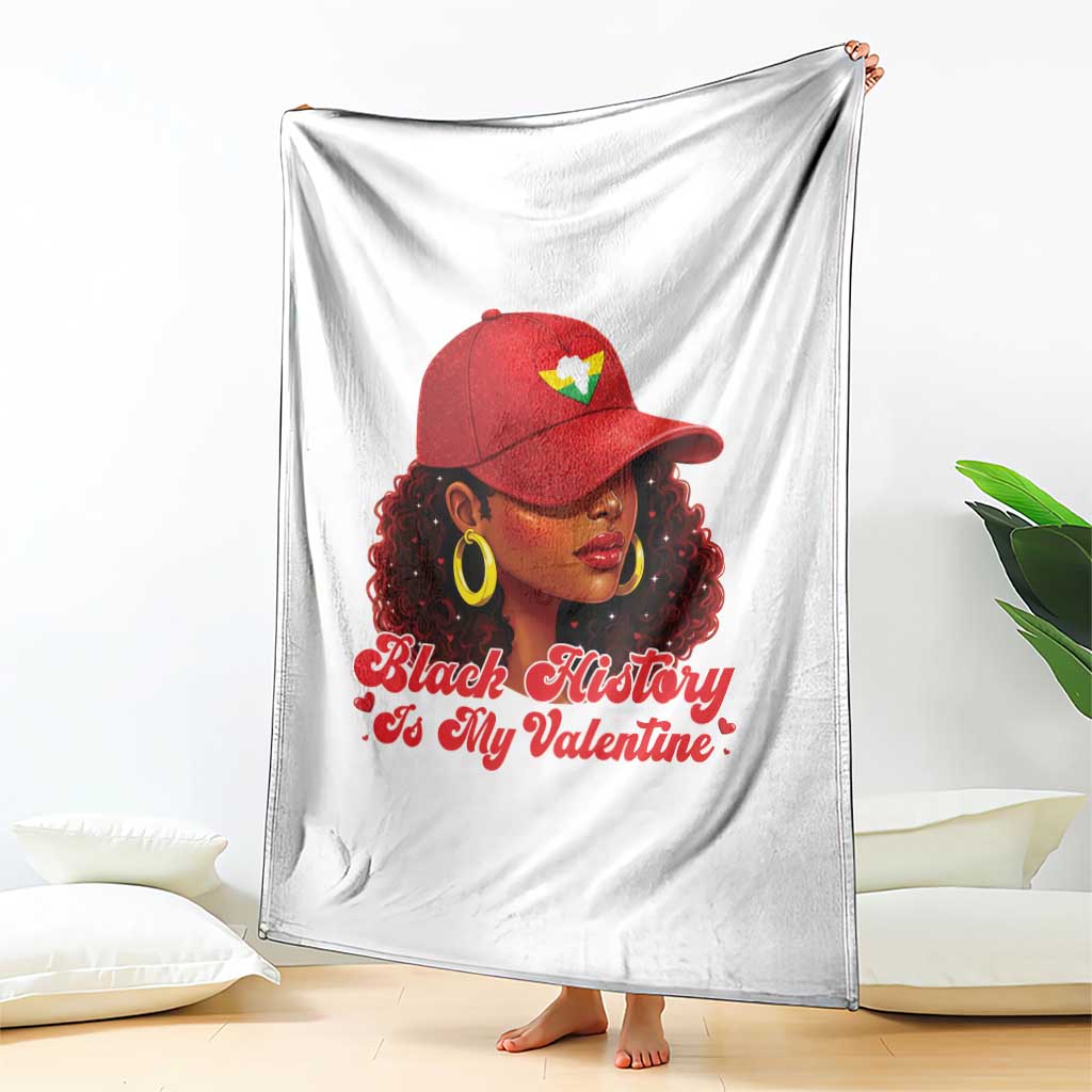 Black History Is My Valentine Throw Blanket Melanin Pride Valentines Day Gift - Wonder Print Shop