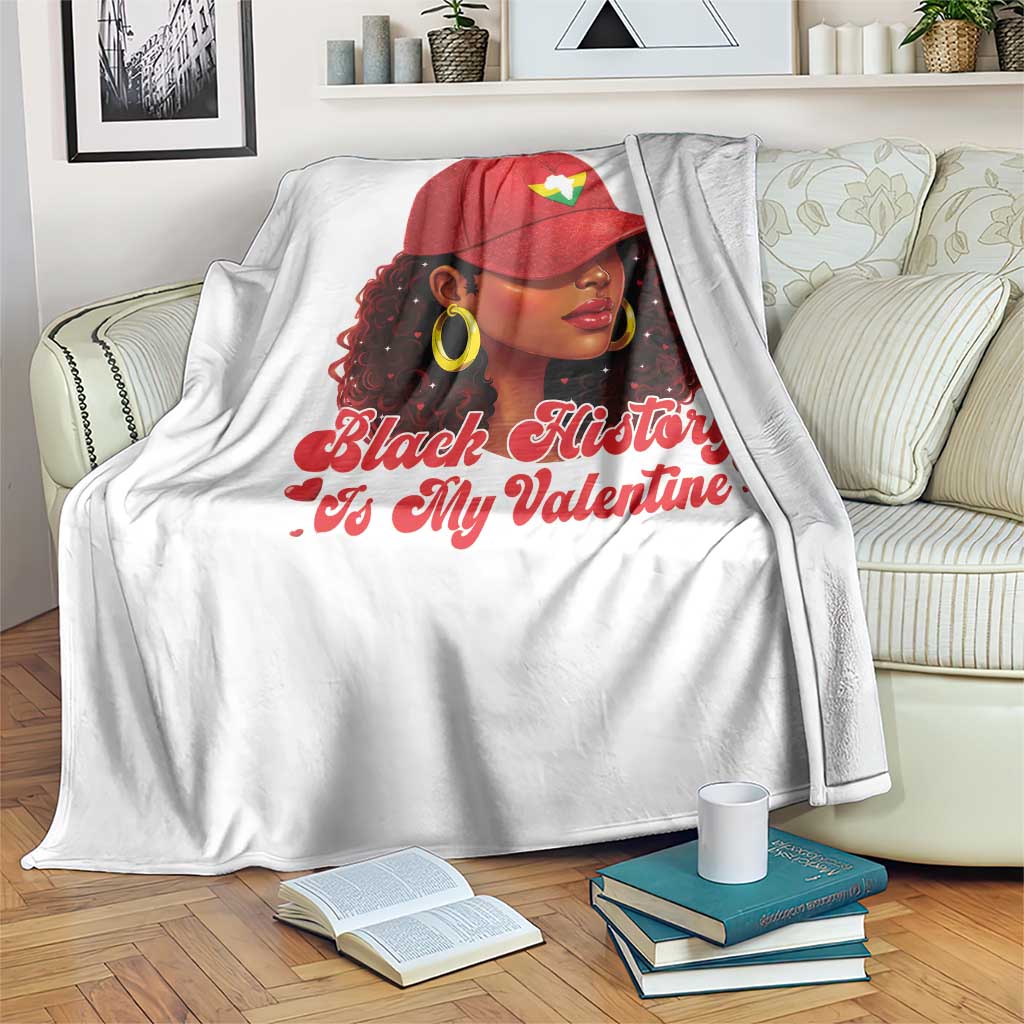 Black History Is My Valentine Throw Blanket Melanin Pride Valentines Day Gift - Wonder Print Shop