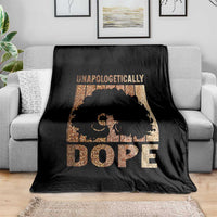 Melanin Queen Glitter Print Throw Blanket Unapologetically Dope - Wonder Print Shop