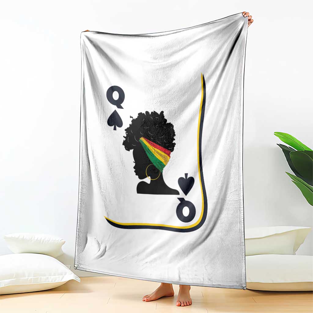 Black Woman Gift Throw Blanket Melanin Queen Card - Wonder Print Shop