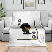 Black Woman Gift Throw Blanket Melanin Queen Card - Wonder Print Shop