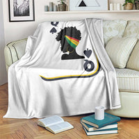 Black Woman Gift Throw Blanket Melanin Queen Card - Wonder Print Shop