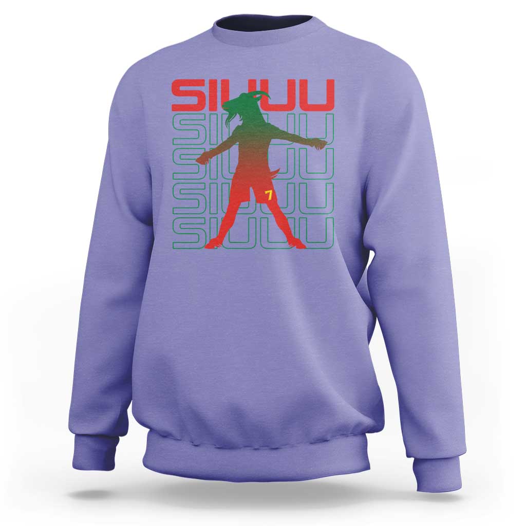 Funny Siuuuu Sweatshirt Iconic Goal Shout Soccer Lover Gift