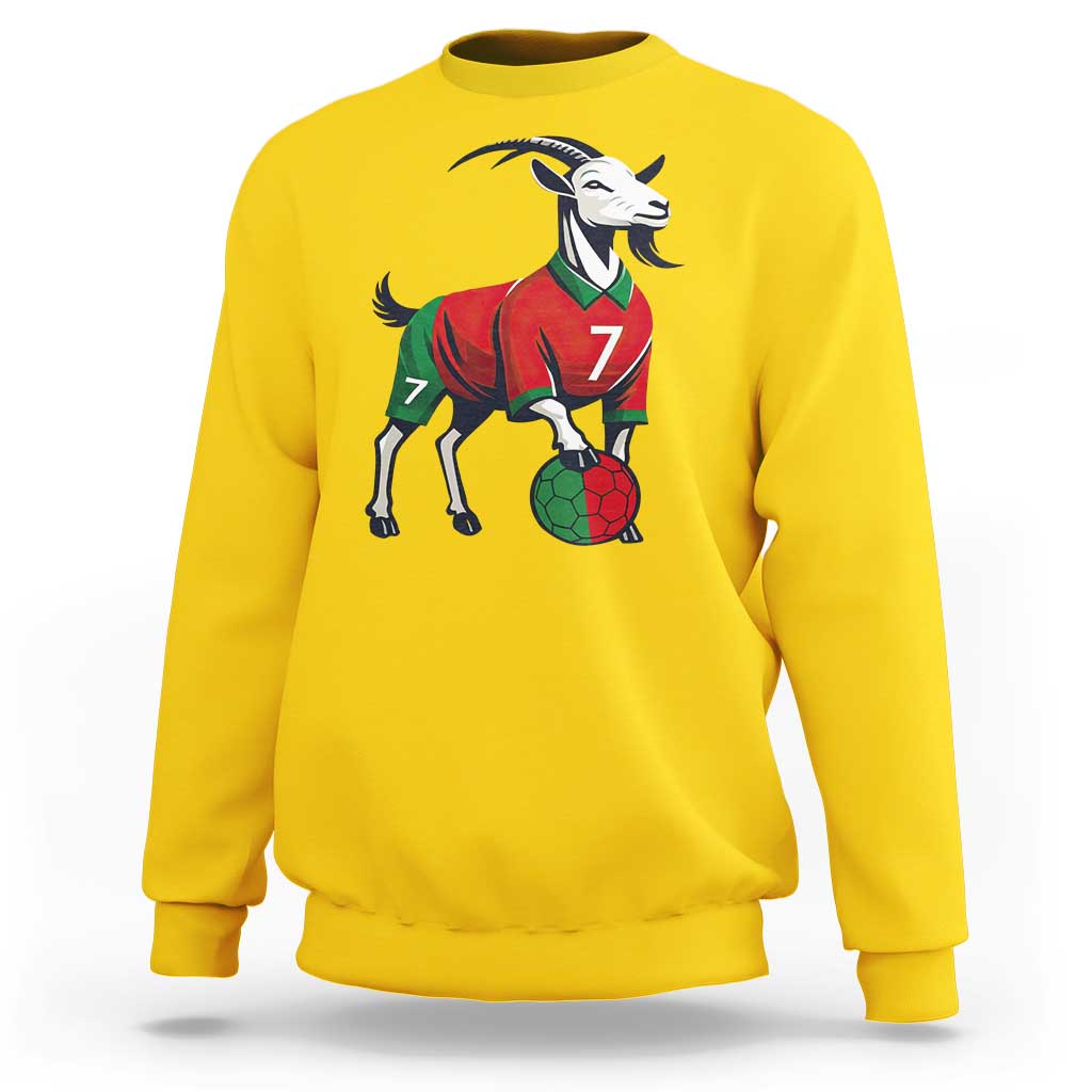 Number Seven Soccer GOAT Siuuuu Celebration Sweatshirt