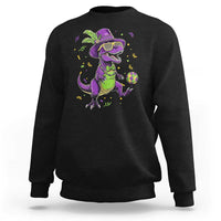 Funny Mardi Gras Dinosaur Playing Soccer Sweatshirt