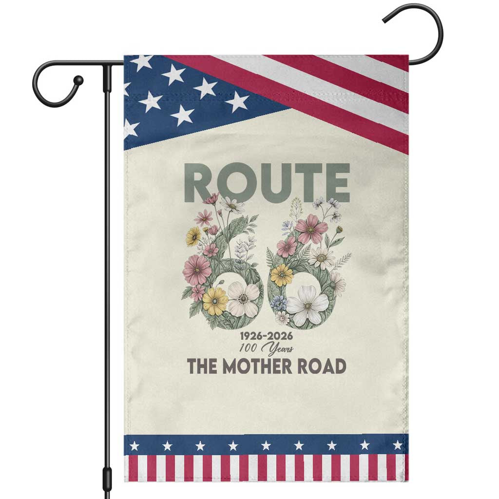 Route Highway 66 Garden Flag Floral Centennial 100 Year Anniversary