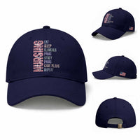 Funny Student Nurse Life Baseball Cap Eat Sleep Clinicals Panic Study Repeat