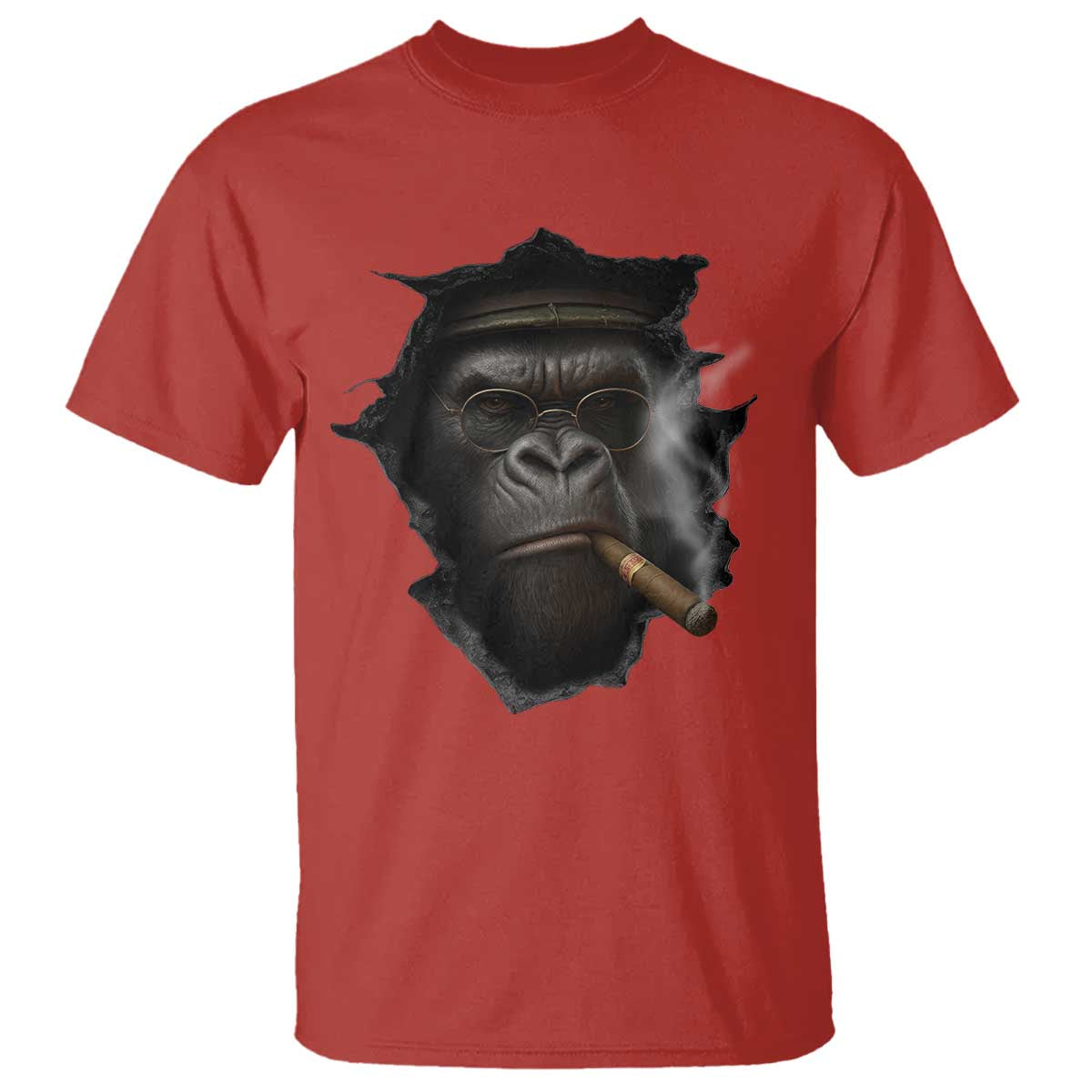 Cool Gorilla With Cigar T Shirt Animal Lover Gift - Wonder Print Shop