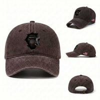 Cool Gorilla With Cigar Washed Cotton Baseball Cap Animal Lover Gift