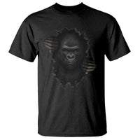 Angry Gorilla Face On Cracked Wall T Shirt Animal Lover Gift - Wonder Print Shop