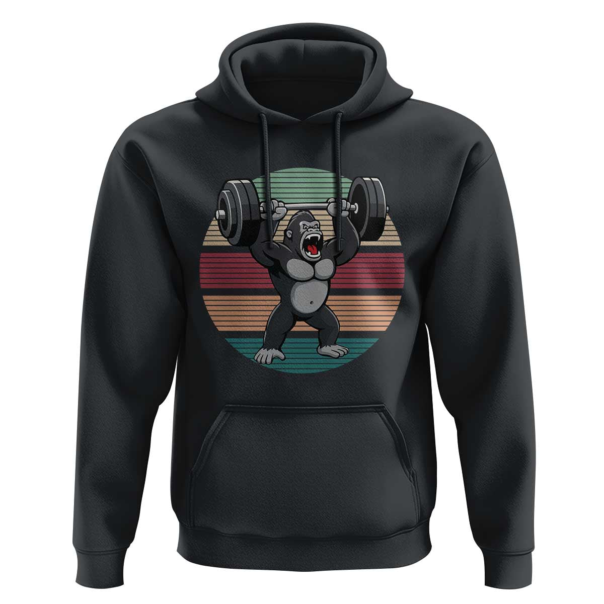 Fitness Lover Gift Hoodie Powerlifting Gorilla Strength - Wonder Print Shop
