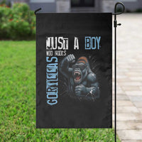 Just A Boy Who Loves Gorillas Garden Flag Gorilla Lover Gift - Wonder Print Shop