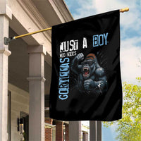 Just A Boy Who Loves Gorillas Garden Flag Gorilla Lover Gift - Wonder Print Shop