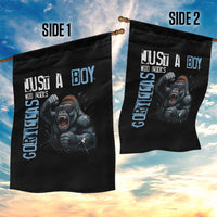 Just A Boy Who Loves Gorillas Garden Flag Gorilla Lover Gift - Wonder Print Shop