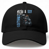 Just A Boy Who Loves Gorillas Baseball Cap Gorilla Lover Gift