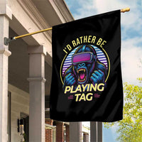 VR Gamer Gorilla Garden Flag I’d Rather Be Playing Tag Gift - Wonder Print Shop
