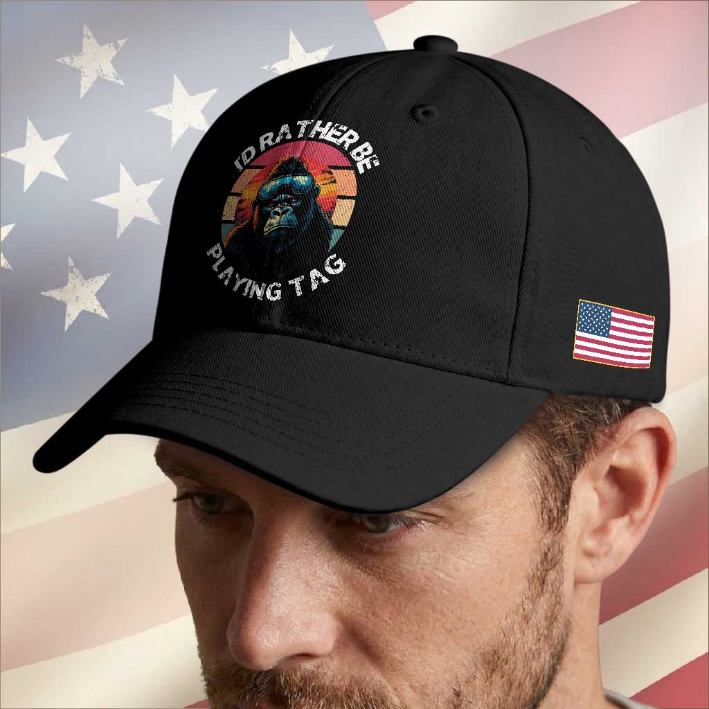 Funny Gorilla Lover Baseball Cap I’d Rather Be Playing Tag VR Game
