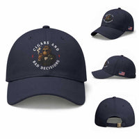 Cigars And Bad Decisions Baseball Cap Funny Gorilla Gift