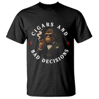 Cigars And Bad Decisions T Shirt Funny Gorilla Gift - Wonder Print Shop
