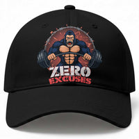 Zero Excuses Baseball Cap Gorilla Fitness Lover Gift