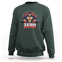Zero Excuses Sweatshirt Gorilla Fitness Lover Gift - Wonder Print Shop