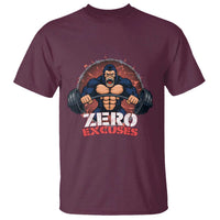 Zero Excuses T Shirt Gorilla Fitness Lover Gift - Wonder Print Shop