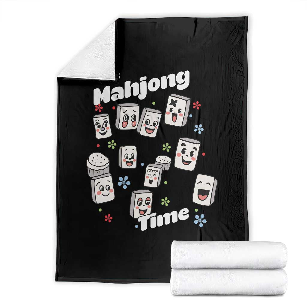 It Is Mahjong Time Throw Blanket Mahjong Lover Gift - Wonder Print Shop