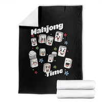 It Is Mahjong Time Throw Blanket Mahjong Lover Gift - Wonder Print Shop