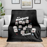 It Is Mahjong Time Throw Blanket Mahjong Lover Gift - Wonder Print Shop