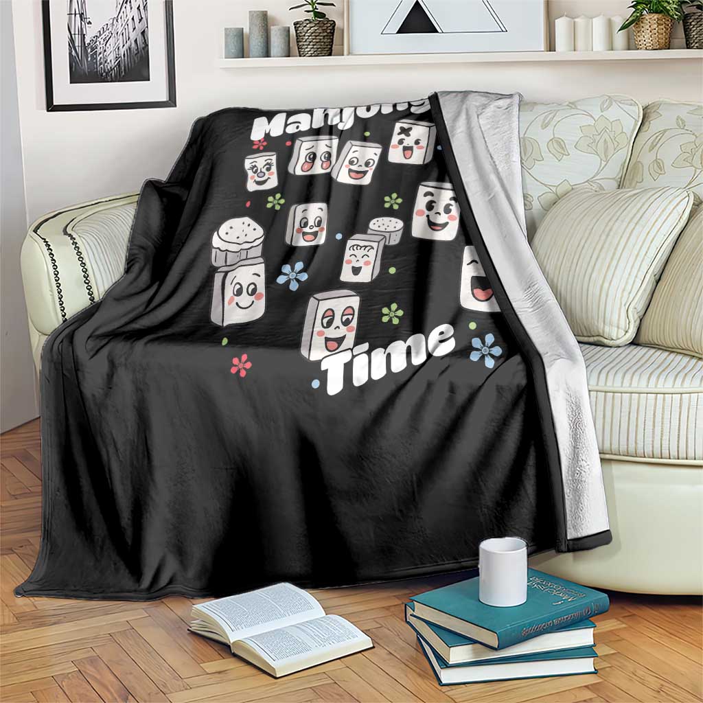 It Is Mahjong Time Throw Blanket Mahjong Lover Gift - Wonder Print Shop