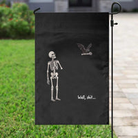 Funny Well Shit Skeleton Garden Flag Bat Carrying Bones Halloween Gift