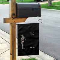Funny Well Shit Skeleton Garden Flag Bat Carrying Bones Halloween Gift