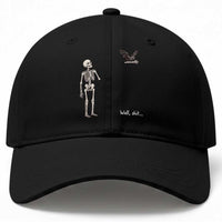Funny Well Shit Skeleton Baseball Cap Bat Carrying Bones Halloween Gift