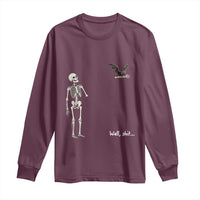 Funny Well Shit Skeleton Long Sleeve Shirt Bat Carrying Bones Halloween Gift