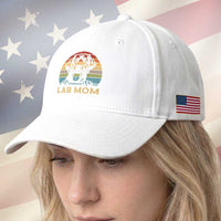 Lab Mom Baseball Cap Retro Sunset Dog Mom Gift