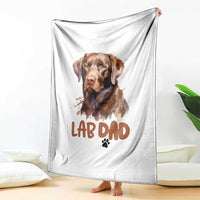 Chocolate Labrador Retriever Dad Throw Blanket Dog Lover Gift - Wonder Print Shop