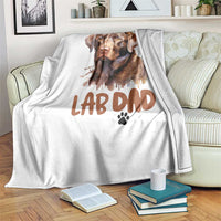 Chocolate Labrador Retriever Dad Throw Blanket Dog Lover Gift - Wonder Print Shop