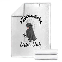 Labrador Coffee Club Throw Blanket Funny Dog Lover Gift - Wonder Print Shop