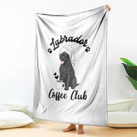 Labrador Coffee Club Throw Blanket Funny Dog Lover Gift - Wonder Print Shop