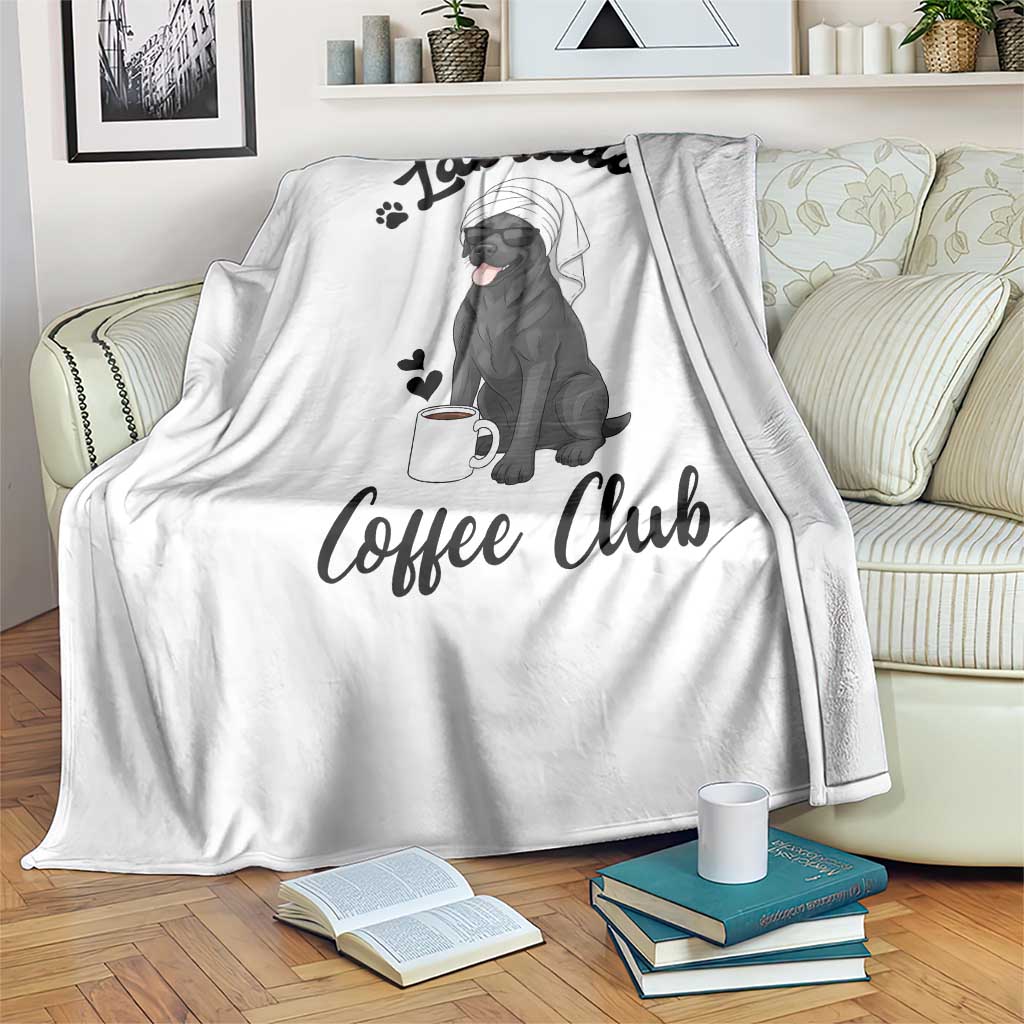 Labrador Coffee Club Throw Blanket Funny Dog Lover Gift - Wonder Print Shop