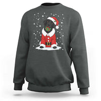 Black Labrador Santa Sweatshirt Funny Christmas Dog Lover Gift - Wonder Print Shop