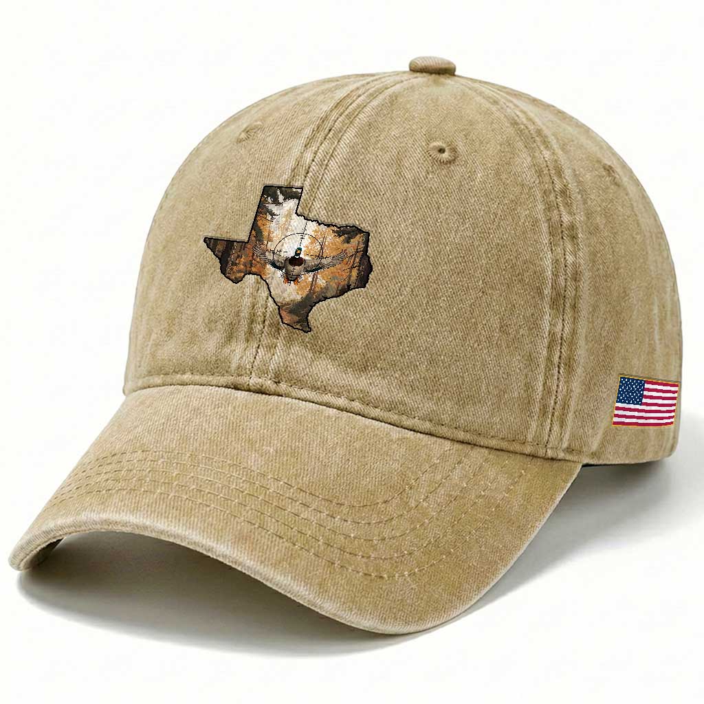 Funny Texas Duck Hunting Season Washed Cotton Baseball Cap Hunter Gift