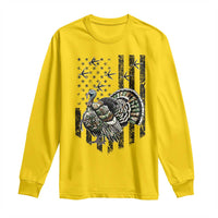 Turkey Hunter Long Sleeve Shirt Patriotic American Flag Gift - Wonder Print Shop