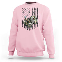 Turkey Hunter Sweatshirt Patriotic American Flag Gift - Wonder Print Shop