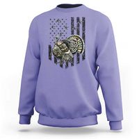 Turkey Hunter Sweatshirt Patriotic American Flag Gift - Wonder Print Shop