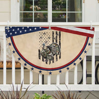 Turkey Hunter Patriotic Fan Flag American Flag Gift