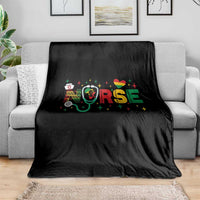 Proud Black Nurse Throw Blanket Black History Month Gift - Wonder Print Shop